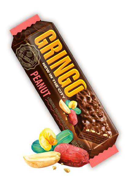 Gringo Milk Chocolate Coated Cocoa Wafer With Peanut