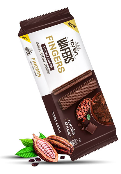 Tören Wafers Fingers Double Cocoa Cream Flavour Wafer